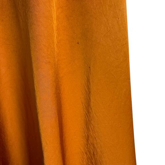 A.L.C. Blakely Orange Satin Cutout V-Neck Cocktail Midi Dress Size 6 - Picture 11 of 16